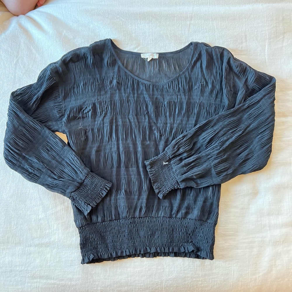 See Through Ruffle Blouse